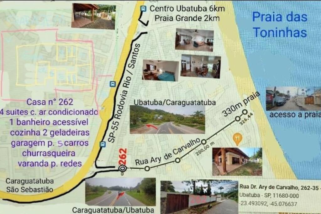 Casa Com Piscina, A 330m Da Toninhas, Com 4suites, 5 Banheiros Para16 Pessoas, 5carros, Animais Casa de férias *